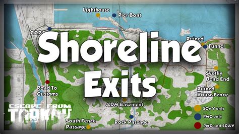 escape from tarkov shoreline map exits